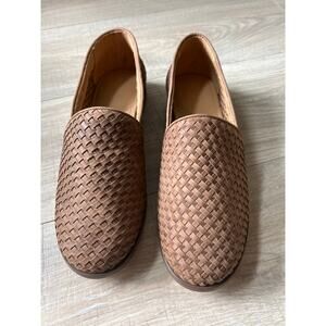 Nisolo Woven Alejandro Slip On shoes size 10 tobacco